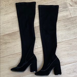 bass chain over the knee boots